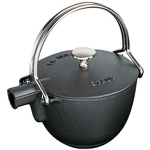 Staub Cast Iron 1-qt Round Tea Kettle - Matte Black|Glomarket