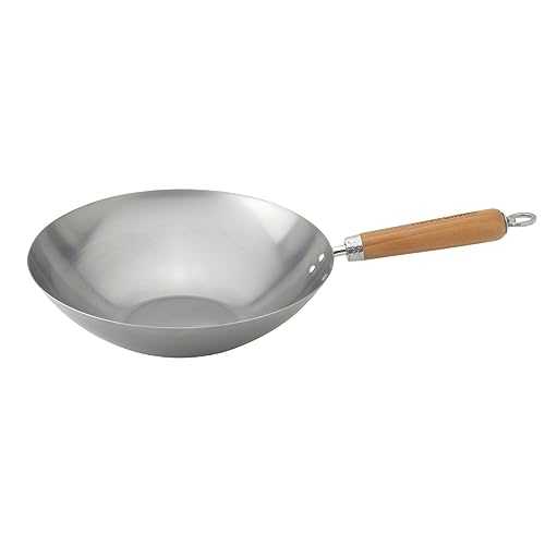 Helen's Asian Kitchen Carbon Steel Wok, 12-Inch Flat Bottom Stir Fry Pan｜Glomarket