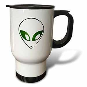 3dRose tm_17005_1 エイリアン トラベル マグ、14 オンス、ステンレススチール 3dRose tm_17005_1 Alien Travel Mug, 14-Ounce, Stainless Steel