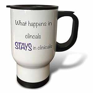 3dRose Student Nurse Clinicals RN What Happens in Clinicals Red Travel Mug, 14-Ounce