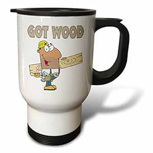 3dRose 「Got Wood Carpenter Humor Funny Design」トラベルマグ、14オンス、マルチカラー 3dRose \