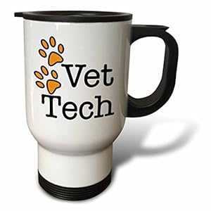 3dRose Vet Tech 獣医トラベルマグ、14オンス、オレンジ 3dRose Vet Tech Veterinarian Travel Mug, 14-Ounce, Orange