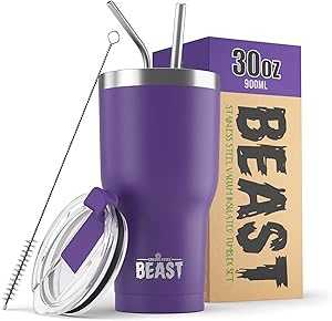 Greens Steel Beast 30 薬局衡オンス Tumbler Stainless Steel Vacuum Insulated Coffee Ice Cup Double Wall Travel Flask (Purple)