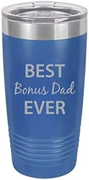 Best Bonus Dad Ever ステンレス鋼スチール写真刻みつける断熱タンプラー 20 薬局衡オンス 旅行 コーヒーマグ 青み CustomGiftsNow Best Bonus Dad Ever Stainless Steel Engraved Insulated Tumbler 20 Oz Travel Coffee Mug, Blue