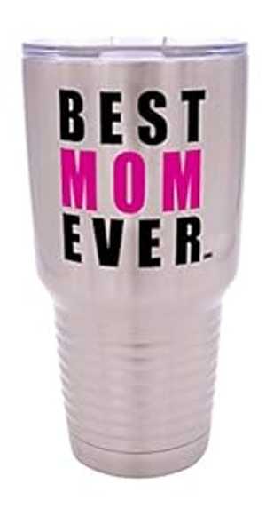 Funny Best Mom Ever 30薬局衡オンス ラージ ステンレス鋼スチール写真 旅行 タンプラー コップ 蓋付き添い人 母の日差し上げ物 Rogue River Tactical Funny Best Mom Ever 30薬局衡オンス Large Stainless Steel Travel Tumbler Mug Cup w/Lid Mother\u0027s Day Gift