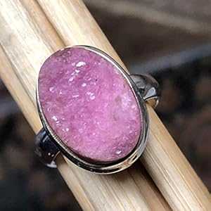 本物のピンク コバルト ドルーシー 925 ソリッド スターリング シルバー リング サイズ 6.5 Natural Rocks by Kala Genuine Pink Cobalt Drusy 925 Solid Sterling Silver Ring Size 6.5 19,747円