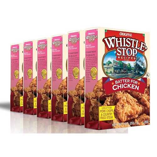 WhistleStop Cafe のオリジナルレシピ / チキン、ベイクドまたはフライ用のバッターミックス / 9オンス / 6の場合 Whistle Stop Original WhistleStop Cafe Recipes / Batter Mix for Chicken, Baked or Fried / 9-oz / Case of 6｜Glomarket 8,385円