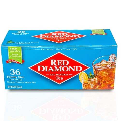 Red Diamond Iced Tea Bags, Family Size Tea Bags, Delicious And Freshly Brewed Taste, Special Premium Blend, 36 Count Quart-Size Bags (12 Pack - 432 Count)｜Glomarket
