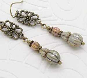 素朴な光沢のあるビーズを使用したボヘミアンスタイルのイヤリング Cloud Cap Jewelry Boho Style Earrings with Rustic Luster Beads 5,448円