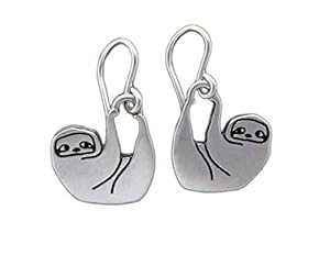 スターリングシルバー ナマケモノ イヤリング 925 女性と女の子用 Mark Poulin Workshop Sterling Silver Sloth Earrings 925 for Women and Girls｜Glomarket 17,344円