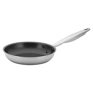 WINCO Tri-Ply Frying Pan, 12-dia, Silver