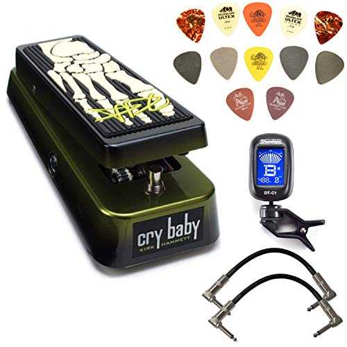 MXR Dunlop KH95 Kirk Hammett Signature Cry Baby Wah Pedal Bundle with 2 Patch Cables, Clip-On Tuner, and Dunlop PVP101 Pick Pack｜Glomarket 35,357円