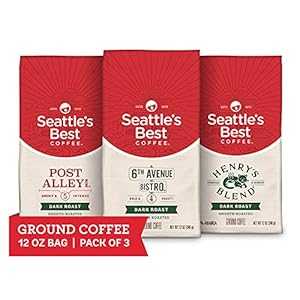 シアトルズ ベスト コーヒー ダーク ロースト グラウンド コーヒー バラエティ パック | 12オンスバッグ（3個パック） Seattle's Best Coffee Dark Roast Ground Coffee Variety Pack | 12 Ounce Bags (Pack of 3)