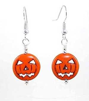 ジャック・オー・ランタン パンプキン ジェムストーン イヤリング ハロウィン ジュエリー Jenni Leigh Creations Jack O Lantern Pumpkin Gemstone Earrings Halloween Jewelry
