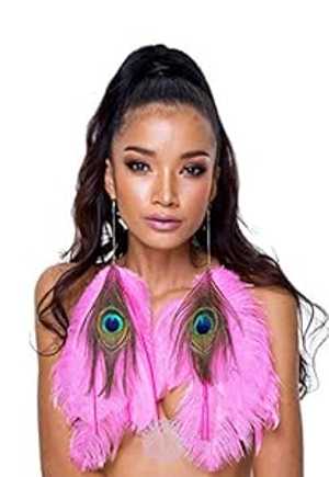 孔雀のイヤリング女性のためのピンクのぶら下がりイヤリング女性の華やかな孔雀のイヤリング女性のファッション Peacock Earrings for Women Pink Dangling Earrings Women Glamorous Peacock Earrings for Women Fashion｜Glomarket