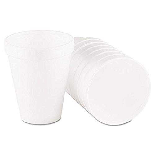 Dart 10J10 フォームドリンクカップ、10オンス、ホワイト、1袋あたり25個（40袋のケース） Dart 10J10 Foam Drink Cups, 10oz, White, 25 Per Bag (Case of 40 Bags)