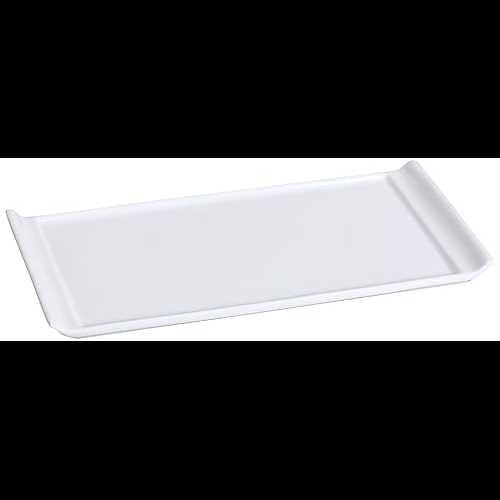 Yanco FU-1315 Fuji Rectangular Display Plate, 15.75\" Length x 11\" Width, Porcelain, Bone White, Pack of 6