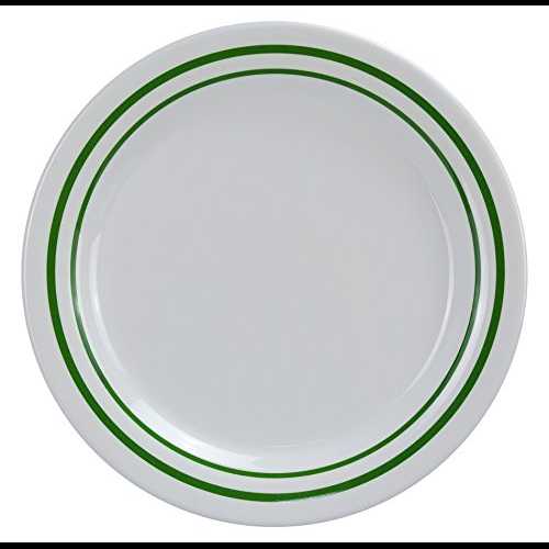 Yanco PT-107 パインツリー ラウンド ディナープレート、直径 7.25 インチ、メラミン、48 個パック Yanco PT-107 Pine Tree Round Dinner Plate, 7.25\" Diameter, Melamine, Pack of 48