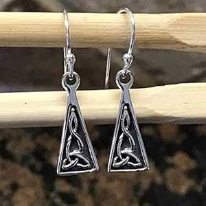 ケルト 航空マイル 925 益荒男 スターリング しろがね色 イヤリング 25粍 Natural Rocks by Kala Celtic Knot 925 Solid Sterling Silver Earrings 25粍