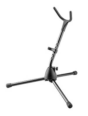 K&M K・・nig & Meyer Saxophone Tripod Stand 14300.000.55 | Stable Secure Adjustable/Folding Stand For Eb Alto /Bb Tenor Sax | Lightweight & Compact | Flex Upper Support | Made in Germany | Black