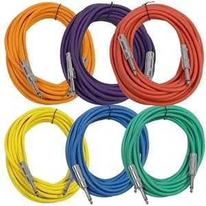Seismic Audio SASTSX-25BGORYP 25 フィート TS 1/4 インチ ギター、楽器、またはパッチ ケーブル、カラー Seismic Audio SASTSX-25BGORYP 25-Feet TS 1/4-Inch Guitar, Instrument, or Patch Cable, Colored|Glomarket
