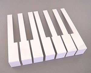 ジャーマンホワイトピアノキートップ、交換用フロント付きピアノキートップのフルセット bangdan piano ok German White Piano Keytops, Full Set of Piano Keytops with Fronts for Replacement
