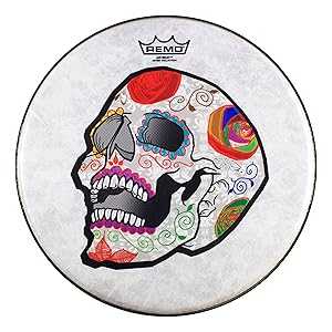 Remo ArtBEAT Artist Collection ドラムヘッド - Jos・・ Pasillas、Candy Skull Remo ArtBEAT Artist Collection Drumhead - Jos・・ Pasillas, Candy Skull