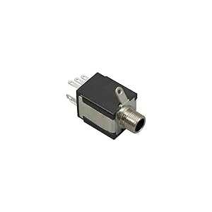 Fender 1/4 インチ ギター出力ジャック、バッテリー切り替えピンと取り付け金具付き Fender 1/4-Inch Guitar Output Jack with Battery Switching Pin and Mounting Hardware