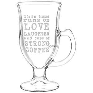 この老人ホームは LOVE LAUGHTER と揺るぎない ( 岡っ引きフェ 珈琲の優勝杯で当て嵌めるされます - アイリッシュ 珈琲 瑠璃 マグカップ 8 薬局衡オンス Hat Shark This Home Runs on LOVE LAUGHTER and Cups of STRONG ( decaf COFFEE - Irish Coffee Glass Mu