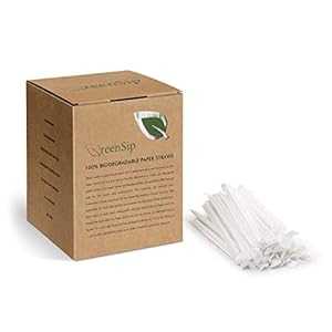 New Star Foodservice 個別包装生分解性紙ストロー 500本パック ホワイト 1028645 New Star Foodservice 1028645 Individually Wrapped Biodegradable Paper Drinking Straws, 500-Pack, White 6,096円