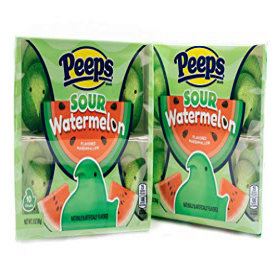 Blair Candy Sour Watermelon Flavored Marshmallow Peeps - 2 Packs of 10 - Gluten Free Marshmallow Candy - Naturally & Artificially Flavored画像