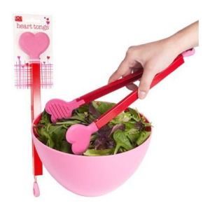 DCIハートトング–シリコンチップ簡単な保管のためのロック設計のハート型キッチントング DCI Heart Tongs – Silicone Tips Heart Shaped Kitchen Tongs with Locking Design For Easy Storage画像