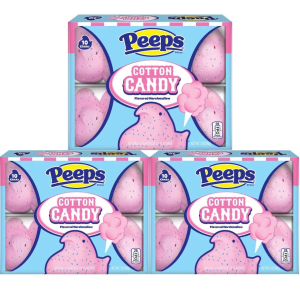 ピープスコットンキャンディー風味のマシュマロ–イースターキャンディーピンクのひよこ、ブルースプリンクル、すべてのイースターバスケットと卵狩りに最適、10カウントパック（3パック） Generic Peeps Cotton Candy Flavored Marshmallow – Easter Candy Pink画像