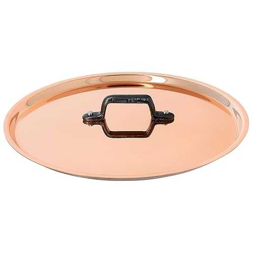 De Buyer INOCUIVRE Copper Stainless Steel Lid 5.5-Inch with a cast iron handle