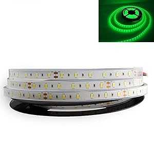 LEDeXTREME (Green Powerful 15000 Lumens SMD5630 IP68 Waterproof 100% Submersible Outdoor 16.4 ft./5 Meter 300 LED Lights (per Reel) LED Light Strips Ponds, Patios, Deck Lighting, Pools, Saltwater