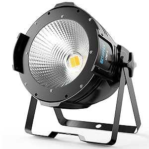 BETOPPER Stage Spotlights, 100W LED DMX Lights, Warm & Cold White Spot Lights COB Stage Lighting, Strobe Lighting for Church, Parties, Wedding, Theatre, Live Events, Stage etc.(1 Pack)