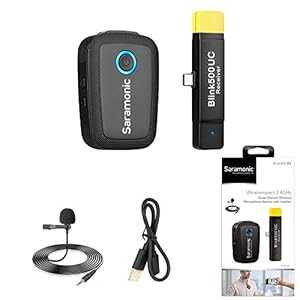 Saramonic 2.4GHz 超小型ワイヤレス ラベリア マイク システム Blink500 B5 プラグアンドプレイ USB-C レシーバー Android デバイス用 Saramonic 2.4GHz Ultracompact Wireless Lavalier Microphone System Blink500 B5 Plug&Play USB-C Receiver