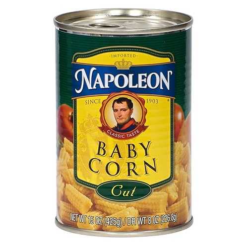 ナポレオンカット ベビーコーン 14.8オンス缶（3缶） Napoleon Cut BABY CORN 14.8oz Can (3 Cans)