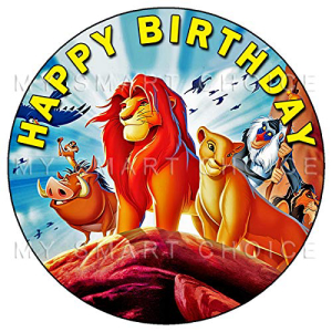 7.5インチの食用ケーキトッパー – ライオンキングがテーマの誕生日パーティーコレクションの食用ケーキデコレーション 7.5 Inch Edible Cake Toppers – Lion King Themed Birthday Party Collection of Edible Cake Decorations画像