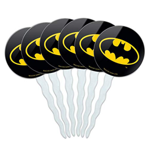 グラフィックなど バットマン クラシック バット シールド ロゴ カップケーキ ピック トッパー デコレーション 6 個セット GRAPHICS & MORE Batman Classic Bat Shield Logo Cupcake Picks Toppers Decoration Set of 6画像