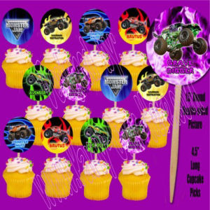 Monster Jam モンスター トラック カップケーキピック ケーキトッパー - 12 個 Monster Jam Monster Trucks Cupcake Picks Cake Topper -12 pieces画像