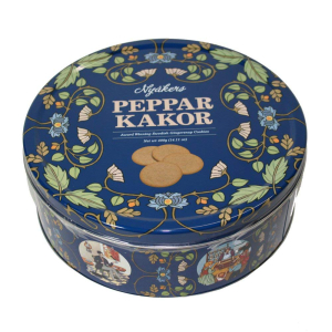 	
NyakersスウェーデンジンジャークッキーGingersnapsギフトスズ14.11oz Nyåkers Swedish Ginger Snaps Cookies - Organic Vegan Dairy-Free Crackers - Great Snack with Coffee or Tea - Gift Tin for Birthday or Christmas - from Nyakers