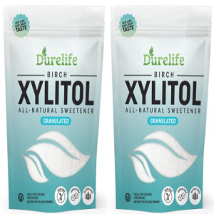 DureLife XYLITOL Sugar Substitute 10 LB Bulk 2 Pack (320 OZ) Made From 100% Pure Birch Xylitol NON GMO - Gluten Free - Kosher, Natural sugar alternative,画像