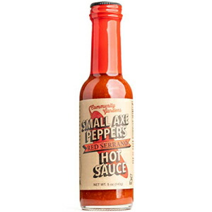 Small Axe Peppers レッド セラーノ ペッパー ホット ソース、5 オンス - オールナチュラル、ビーガン、コーシャー、非遺伝子組み換え、コミュニティ ガーデンで栽培されたセラーノ ペッパー グルメ ホット ソース、HOT ONES で紹介されました。 Small Ax画像