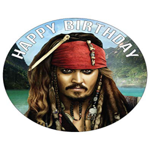 7.5インチ 食用ケーキトッパー – パイレーツ・オブ・カリビアン: キャプテン・ジャック・スパロウがテーマの誕生日パーティーコレクションの食用ケーキデコレーション 7.5 Inch Edible Cake Toppers – Pirates Of The Caribbean: Captain Jack Sparrow画像