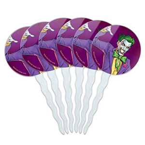 グラフィックなど バットマン ジョーカー キャラクター カップケーキピック トッパー デコレーション 6個セット GRAPHICS & MORE Batman Joker Character Cupcake Picks Toppers Decoration Set of 6画像