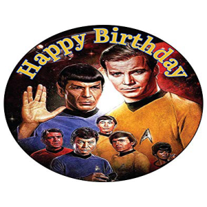 Happy Choices 7.5 Inch Edible Cake Toppers – Star Trek Themed Birthday Party Collection of Edible Cake Decorations画像