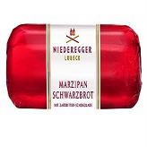 ニーデレッガー リューベック シュヴァルツブロッツ マジパン ミット ザルトビッター - ショコラーデ ビタースウィート、125g、4.4 オンス Niederegger Lübeck Schwarzbrot's Marzipan Mit Zartbitter - Schokolade Bittersweet, 125g, 4.4 oz画像