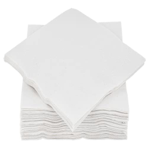 Amcrate Big Party Pack 40 Count White Dinner Napkins Tableware- Ideal for Wedding, Party, Birthday, Dinner, Lunch, Cocktails. (7” x 7”)画像