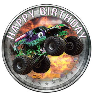 7.5インチの食用ケーキトッパー – モンスタージャムラインの食用ケーキデコレーションの新しいテーマの誕生日パーティーコレクション 7.5 Inch Edible Cake Toppers – Monster Jam Line New Themed Birthday Party Collection of Edible Cake Decorati画像